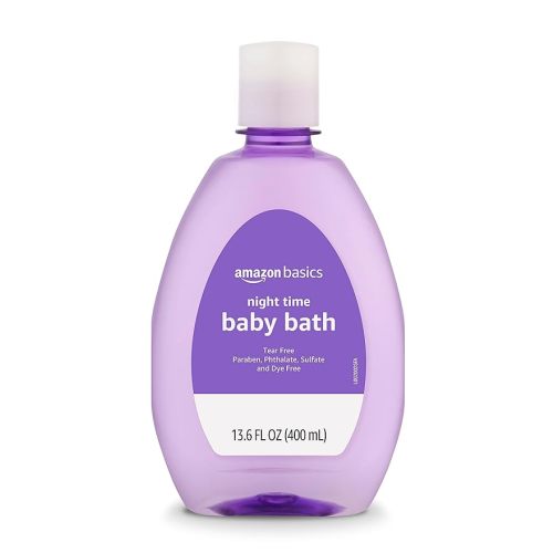 Amazon Basics Night-Time Baby Bath, Lightly Scented, 13.6 Fl Oz (Pack of 1) (Previously Solimo)