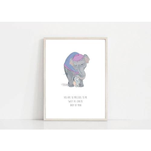 Precious Baby of Mine Quote Wall Art Print