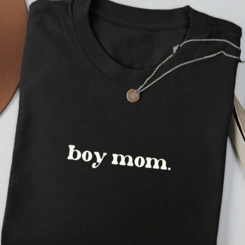 INAWLY Women's Letter Print Loose Fit Short Sleeve Casual Round Neck T-Shirt