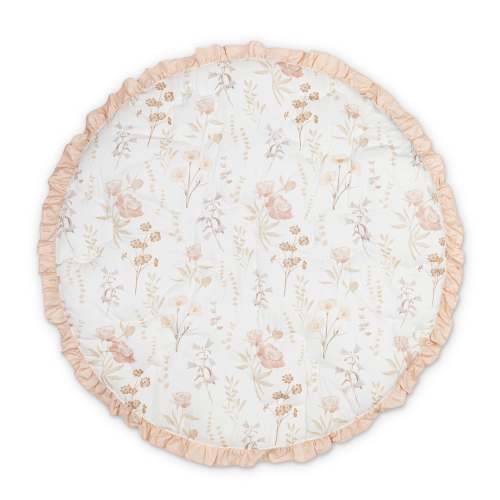 Violet Floral Baby Quilted Play Mat | Crane Baby
