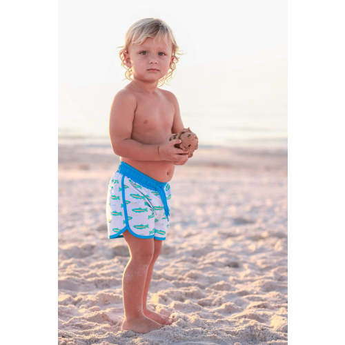Boy's Swim Trunks in Tiny Trout | Caden Lane