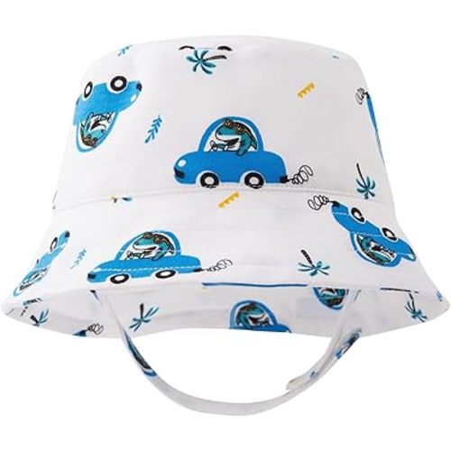 pureborn Baby Toddler Bucket Hat for Infant Boys Girls Kids Breathable Sun Hat with Chin Strap