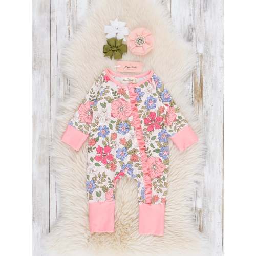 Petal Dreams Ruffle Sleeper Pajamas