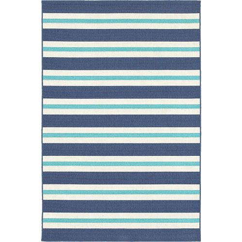 Lagoon Stripe Blue Rug
