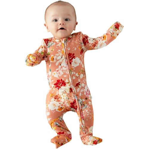 Posh Peanut Convertible Baby Sleepers - Girls Footless Baby Pajamas with 2 Way Zipper for Easy Diaper Changes