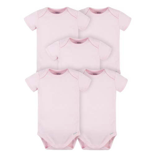 Gerber Baby Boy or Girl Gender Neutral Onesies Brand Premium Cotton Interlock Bodysuits, 5-Pack