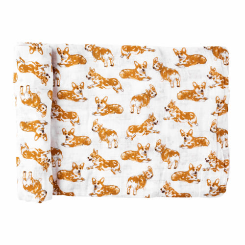 Corgi Swaddle Blanket | Mud Pie