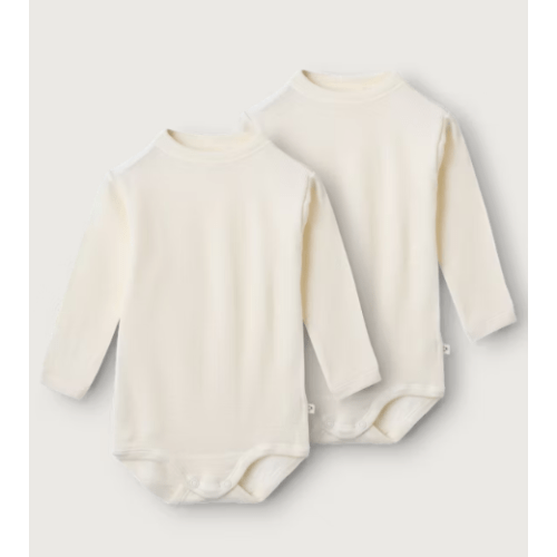 Baby merino wool/silk long sleeve bodysuit (2-pack) - $73.99