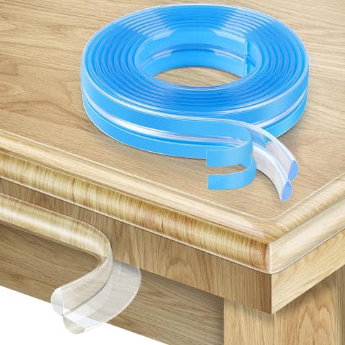 Corner Protector Baby Proofing,6.6(2M) Clear Corner Protectors,Furniture Corner Guard & Edge Safety Bumpers, Soft Edge Protector with Upgraded Pre-Taped Strong Adhesive for Furniture&Sharp Corners