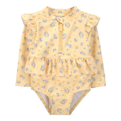 Carter's Child of Mine Baby Girl Rash Guard Swimsuit, One-Piece, Sizes 0/3-12 Months