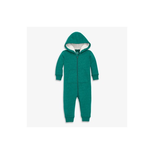 Baby Teddy Fleece-Lined Zip Romper, 12-18M