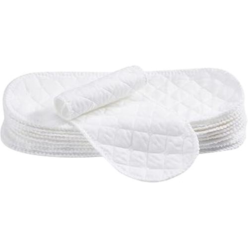 10PCS Three-Layers Cotton Diaper Reusable Solid Casual Infant Baby Cloth Diaper Covers Nappy Liners Insert (Three Layers - S, 30x11cm / 11.81x4.33in)