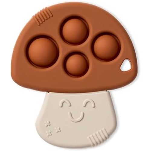 Itzy Ritzy - Itzy Pop Sensory Silicone Popper with Raised Textures to Soothe Sore Gums, Mushroom (POP8497)