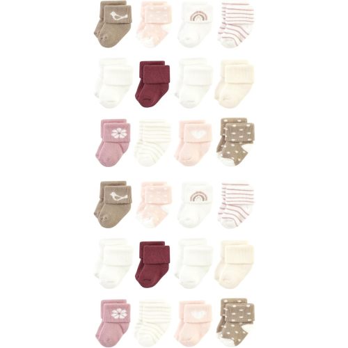 Hudson Baby Unisex Baby Cotton Rich Baby Terry Socks 24-Pack