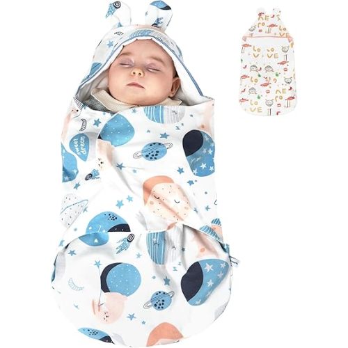 Sleep Sack 3–6 Months – 3-Way Adjustable Baby Swaddle, Sweet Dream Galaxy Pattern, Soft Sleep Sack with 100% Cotton Lining, Breathable 100% Polyester Fabric
