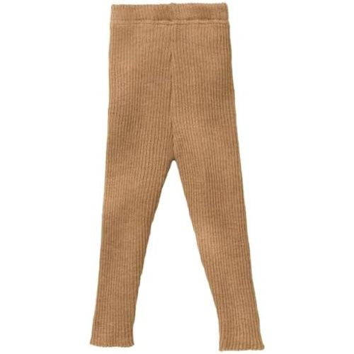Ecoable Kids Merino Wool Leggings, Ribbed Thermal Base Layer Pants