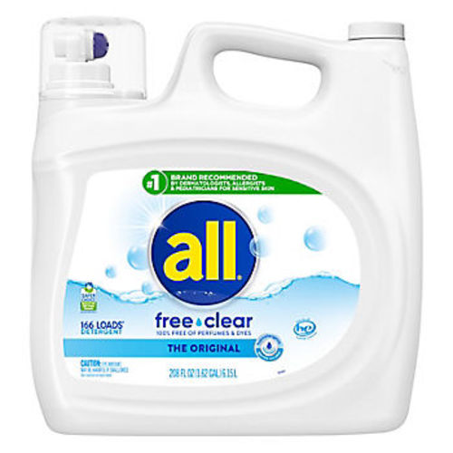 all Free and Clear Liquid Laundry Detergent for Sensitive Skin, 166 Loads/208 oz.