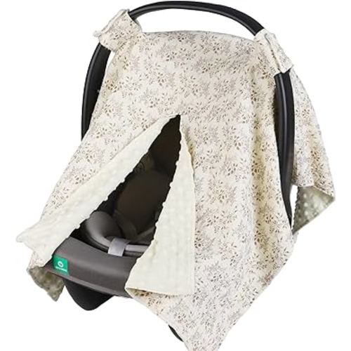 2-in-1 Baby Car Seat Cover, Baby Car Seat Canopy, Mom Nursing Cover,Easy to Install Shield,Multi-Purpose | Winter Warm & Summer Shade Use