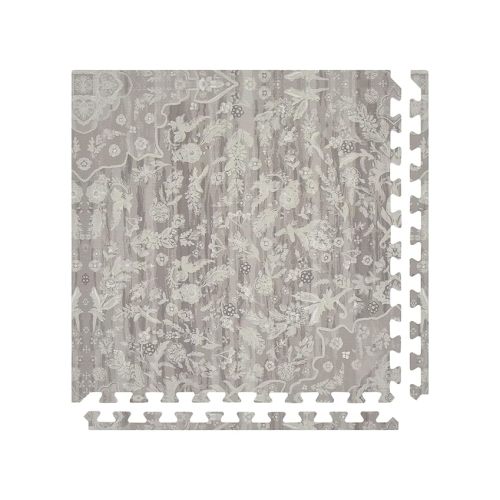 Baby Play Mat – 4x6 Emile Grey – Set of 6 Tiles – Cushioned EVA Foam Play Mat for Floor, Soft Interlocking Baby Crawling Mats for Hard Floors