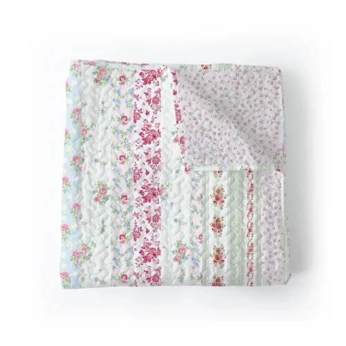 Ida Mae Lynette Patchwork Stripe Baby Blanket