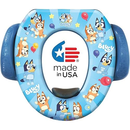 Bluey Soft Potty Seat - Potty Training Toilet Seat, Soft Cushion, Baby Potty Training, Safe, Easy to Clean