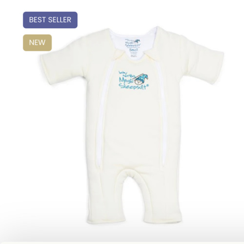 Cream Baby Merlin’s Magic Sleepsuit | Soft 100% Cotton Infant Sleepsuit