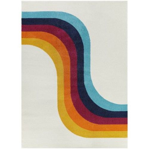 5'3"x7' Caroline Abstract Kids' Rug Cream - Balta Rugs: UV-Resistant, Stain-Resistant, Low Pile, Kids Room Rug