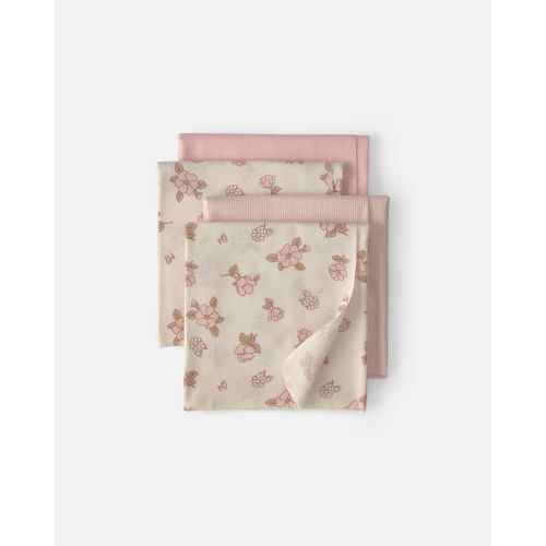Baby 4-Pack Floral Receiving Blankets - Pink/Cream | Carter's