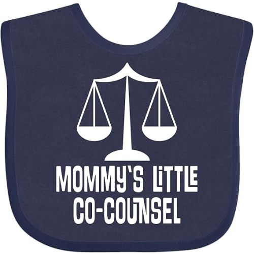 inktastic Lawyer Mommy Little Co Counsel Baby Bib