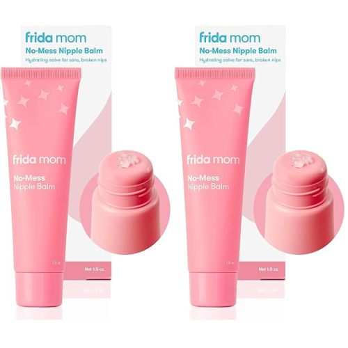 Frida Mom Nipple Cream, No-Mess Nipple Balm Moisturizer for Hydration, Gentle for Baby & Mom, 1.5fl oz