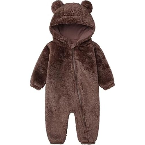Amazon.com: Babymine Newborn Baby Boy Girl Clothes 0-3 Months Winter Bear Onesie Brown | Newborn Halloween Costume,Baby Bear Onesie Outfit,Fall Baby Girl Clothes Snowsuit,Newborn Winter Coat Jacket Fleece Hoodie: Clothing, Shoes & Jewelry