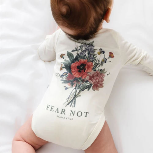 Baby Fear Not Floral Bodysuit Cotton | Long Sleeve