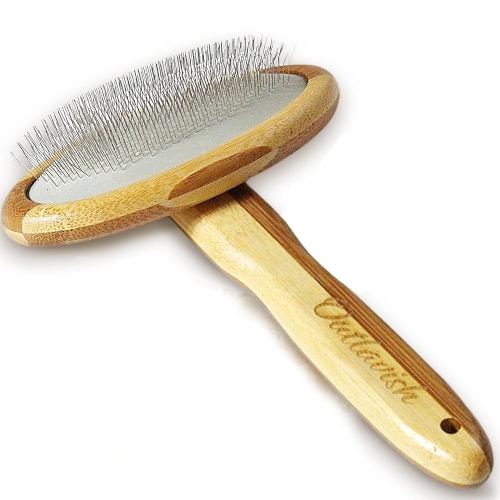 Sheepskin Brush Rug Wool Carpet Cleaner Bamboo Wire Slicker Carding, Unmats Fur & Restores Like New, Longer Prongs, Stronger Design, To Fluff Fleeces, Sherpa, Macrame & Faux Fur Blankets