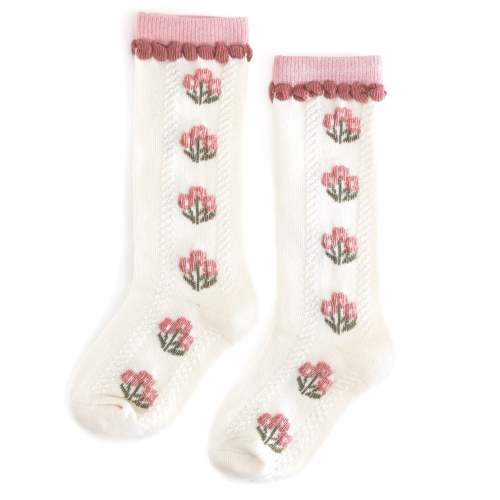 Posie Knee Socks - Old Rose
