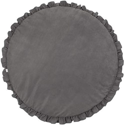 HEITIGN Baby Cotton Crawling Mat, Round Soft Padded Baby Play Mat, Dark Gray