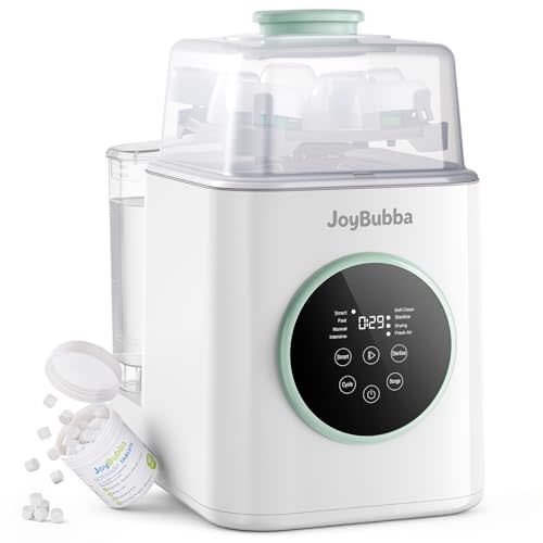 Baby Bottle Washer and Sterilizer with Dryer – 19-Min Fast All-in-One Machine for Baby Bottles, Pump Parts & Accessories, 3 High-Temp Sterilization Modes, 60 Cleaning Tablets