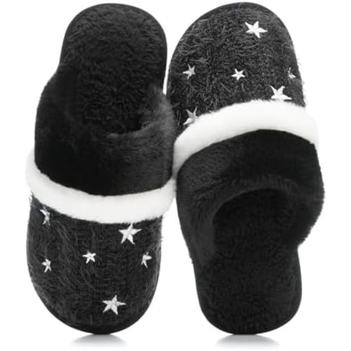 GOEWY Cozy Slippers for Women Indoor and Outdoor Fuzzy House Shoes with Memory Foam Anti-Skid Sole Gifts for Women Mom Ladies