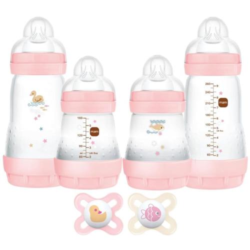 Mam - 6Pk Feed & Soothe Feeding Set Girl, 0/3M