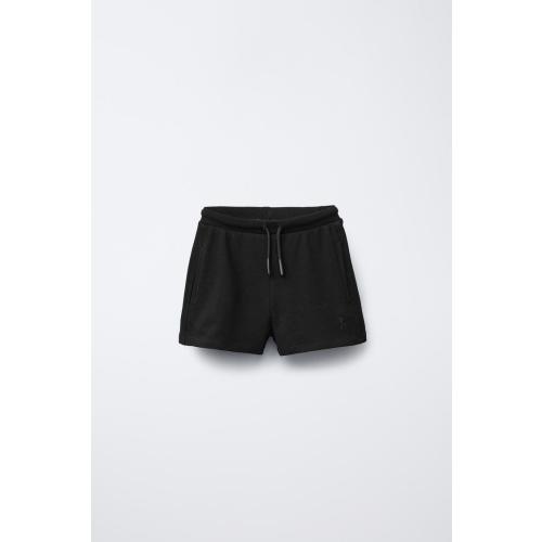 EMBROIDERED PLUSH SHORTS - Black | ZARA United States