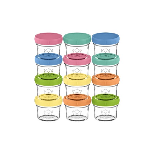 12-Pack Prep Jars Baby Food Storage Glass Containers