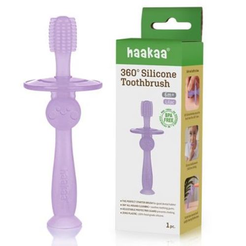 Haakaa 360° Silicone Toothbrush 1 pk Lilac