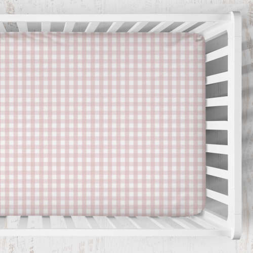 Crib Sheet | Gingham in Cottage Rose