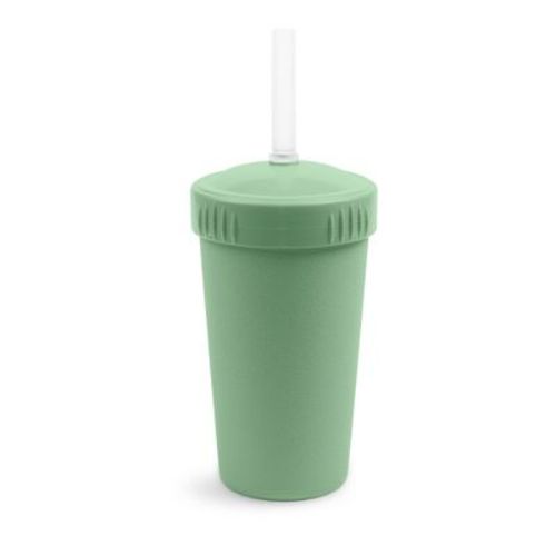 Re-Play 10oz Straw Cup with Silicone No-Pull-Out Straw - Sage: BPA-Free, Spillproof, Portable Drinkware