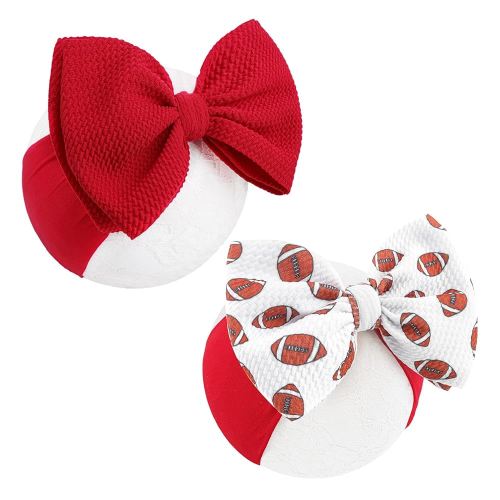 Baby Girl Football Outfit Sports Headbands for Girls Hair Bows Super Bowl Hair Accessories Newborn Toddler Headband Football Baby Clothes