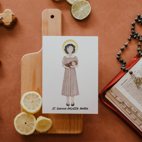 Saint Gianna | Saint Print | Saint Card | Catholic Gift