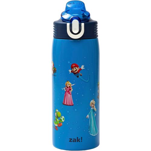 Zak Designs Super Mario Movie Sage 19oz Leak-Proof Straw Kids Water Bottle