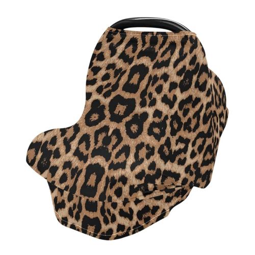 Breastfeeding Nursing Cover Baby Car Seat Canopy Cart Cover Cheeteh Leopard Print Blanket Stroller Poncho Cover