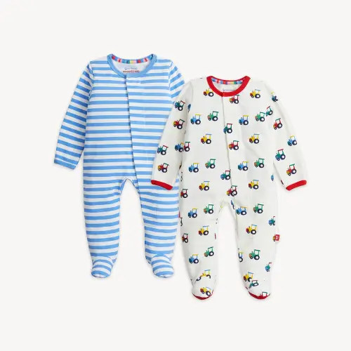 Magnetic 2-Pack Footie
Color: Blue Tractor Combo 9-12