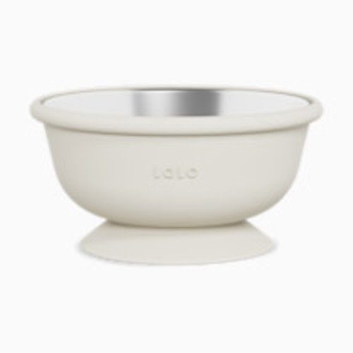 Lalo Stainless Steel Suction Bowl - Oatmeal