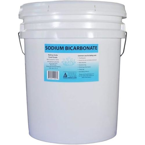50 lb Pail of USP Pure Sodium Bicarbonate Powder Organic Food Grade Listed Pure Baking Soda